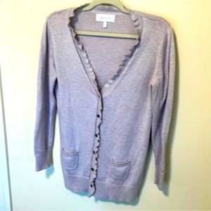 Victoria’s Secret Women’s Ruffled Cardigan Sweater / Size L / Purple Lilac